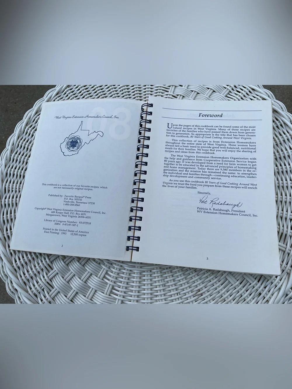 80 Years of Good Cooking Around West Virginia Cookbook - Yellow